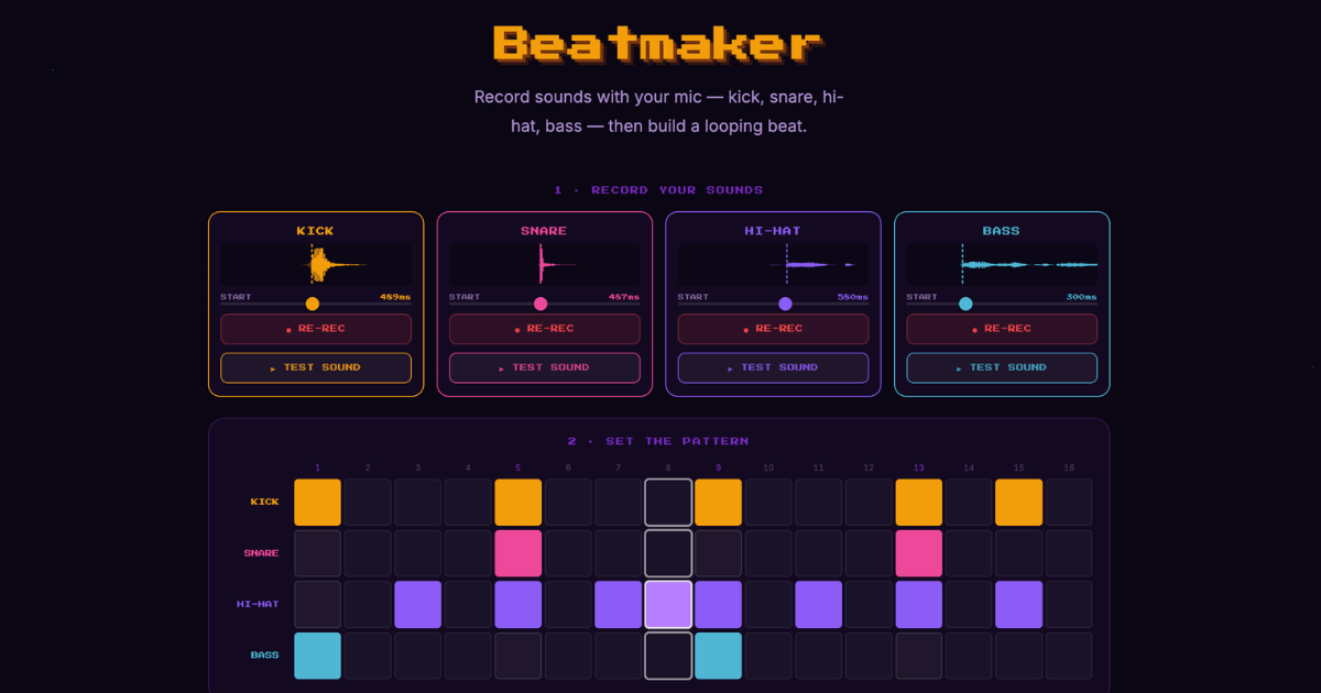 Beat Maker — create beats in your browser